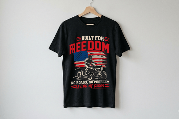 Built for Freedom ATV SVG: Off-Road USA Flag Design