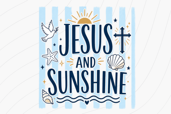 Christian Beach Summer Faith PNG: Coastal Spirituality in Design
