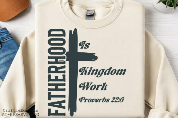 Faith-Centered Design: The Fatherhood is Kingdom Work SVG