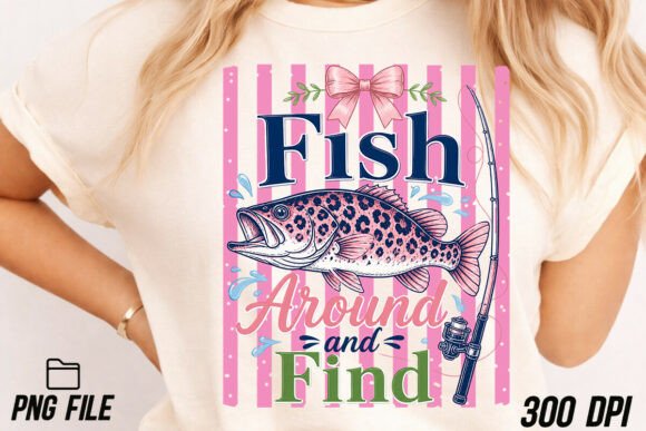 Fish Around and Find Preppy Striped PNG
