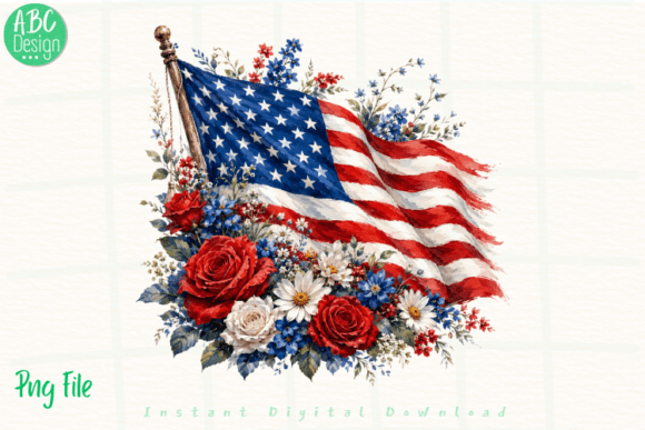 Patriotic American Flag 4th of July PNG: A Designer's Take