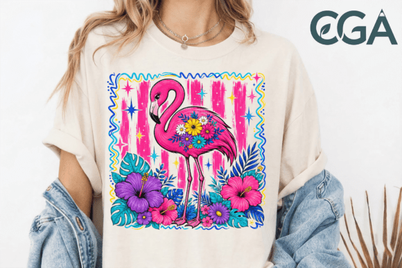 Pink Flamingo Floral Retro Preppy Png: A Designer's Tropical Toolkit