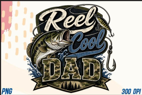 Reel Cool Dad Fishing Camo PNG: Your Ultimate Design Asset