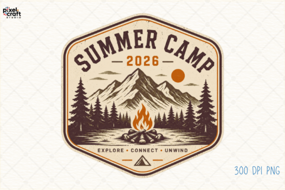 Summer Camp 2026 Vintage Campfire PNG: A Designer's Take