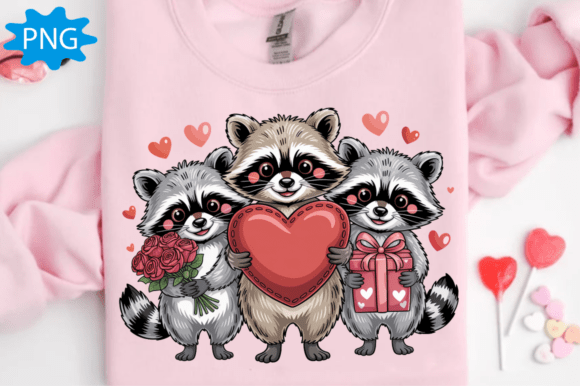 Valentine Raccoons PNG: Cute Designs for Creative Projects